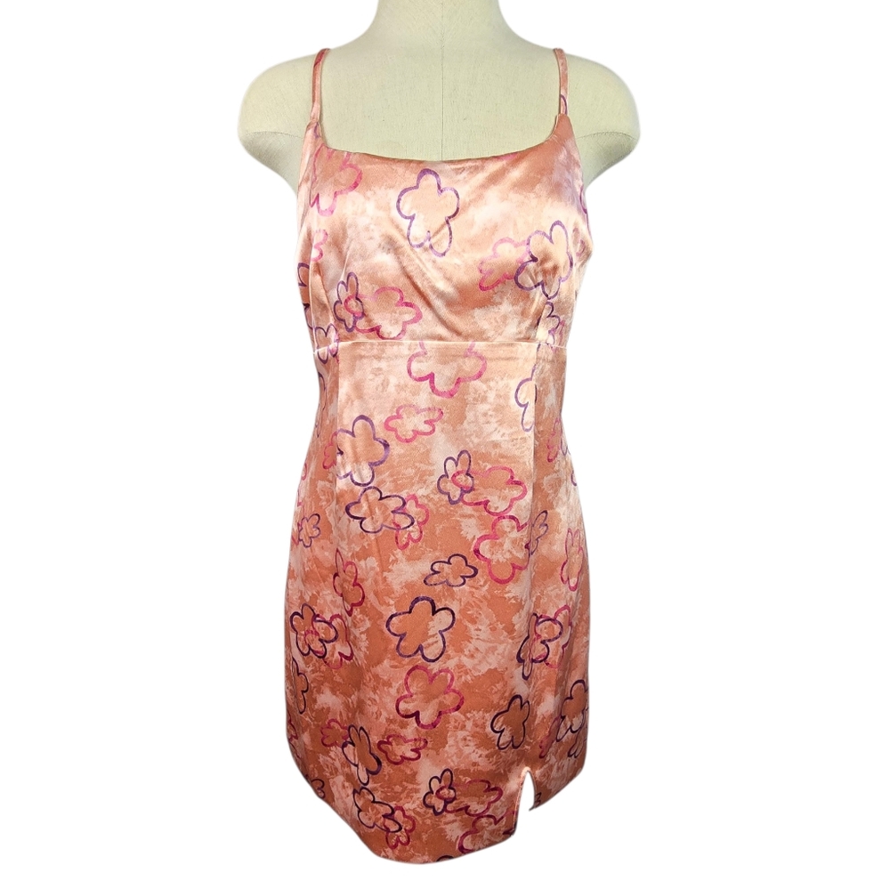 Wild Fable Satin Floral Print Dress